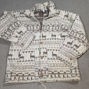 Confecciones Folklóricas Xl Extra Large Womens Aztec Jacket Coat Wool Lamb